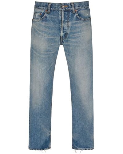 Saint Laurent Mick Cotton Denim Jeans - Blue
