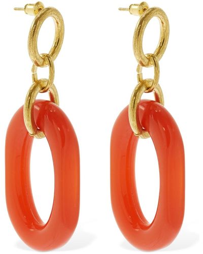 Marni Resin Drop Earrings - Red