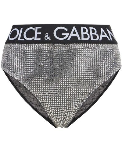 Dolce & Gabbana Slip Mit Hohem Bund Und Pailleten - Schwarz