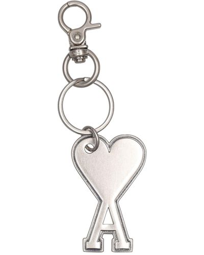 Ami Paris Adc Logo Key Holder - White