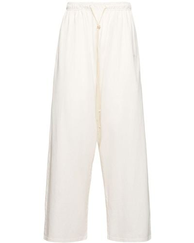 Hed Mayner Cotton Jersey Trousers - White