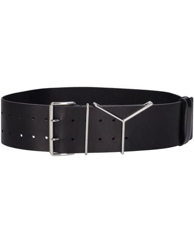 Y. Project 90mm Y Leather Belt - White