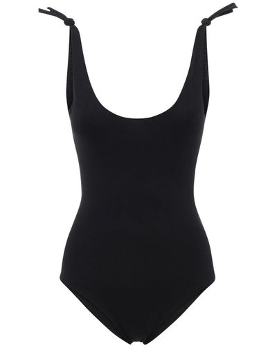 ISOLE & VULCANI Seamless Jersey One Piece Swimsuit - Black
