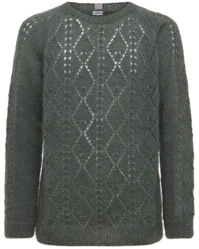 Loewe Sweater Aus Mohairmischstrick - Grün