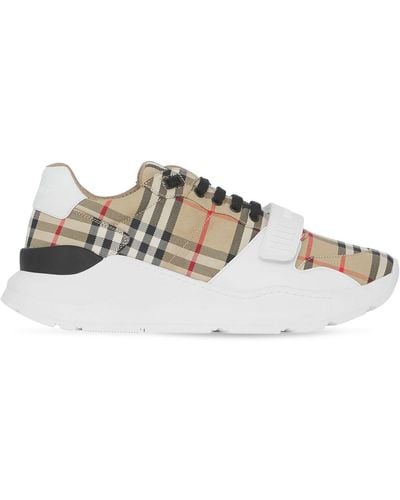 Burberry Sneakers mit Vintage-Check - Natur