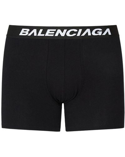 Balenciaga Racer ソフトコットンボクサーブリーフ - ブラック