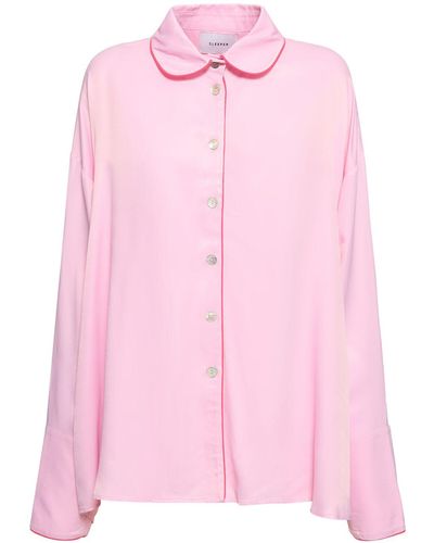 Sleeper Pastelle Viscose Oversize Shirt - Pink