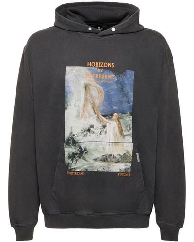 Represent Higher Truth Cotton Hoodie - Grey