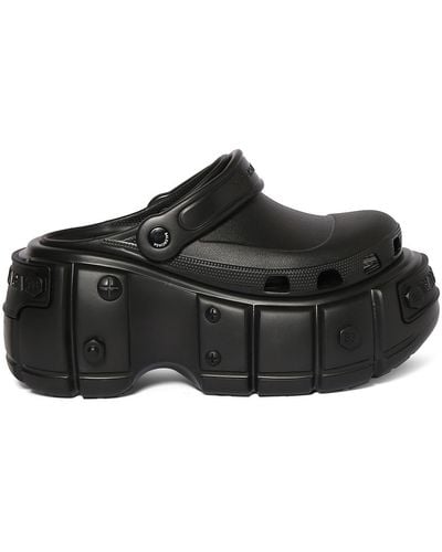 Balenciaga Rubber Platform Sandals - Black