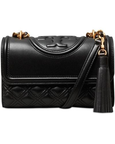 Tory Burch Small Fleming Leather Shoulder Bag - Black
