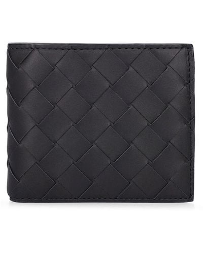 Bottega Veneta Intrecciato Leather Wallet W/Coin Purse - Black