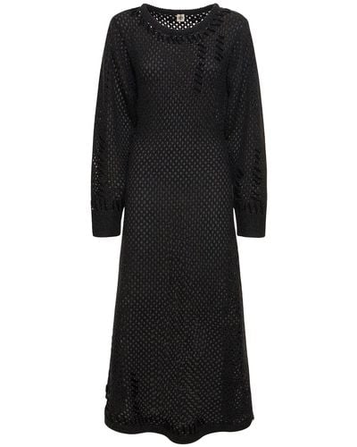 THE GARMENT Canada Long Wool Maxi Dress - Black