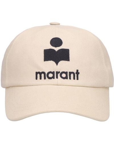 Isabel Marant Cappello baseball in cotone con logo ricamato - Neutro