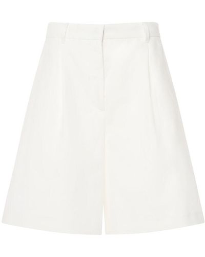 Weekend by Maxmara Ecuba Cotton & Linen Canvas Shorts - White