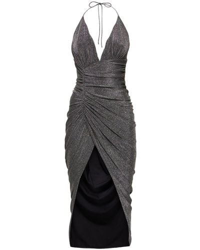 Alexandre Vauthier Langes Kleid Aus Lurex - Blau