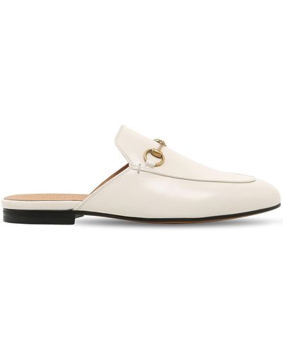 Gucci Zapatos mules de piel 10mm - Blanco