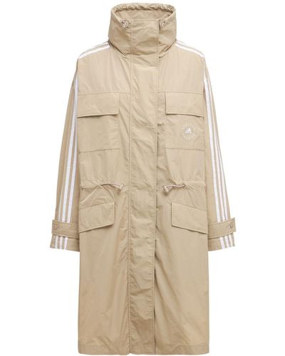 Stella McCartney Trench-coat Oversize En Nylon Technique - Neutre
