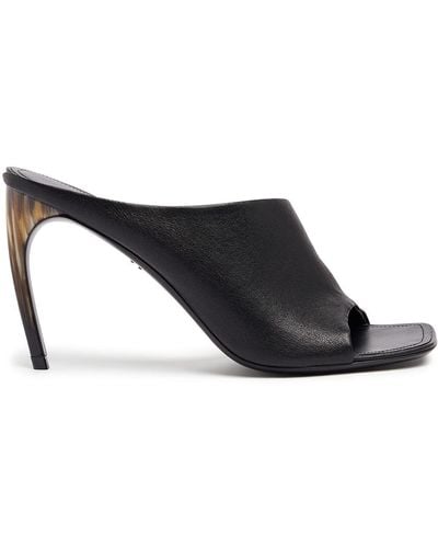 Ferragamo 85mm Nymphe Leather Sandals - Black