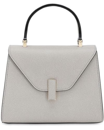 Valextra Borsa Mini "iside" In Pelle - Grigio