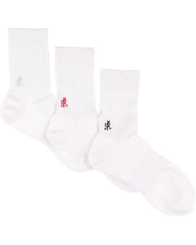 Gramicci Set Of 3 Basic Crew Socks - White