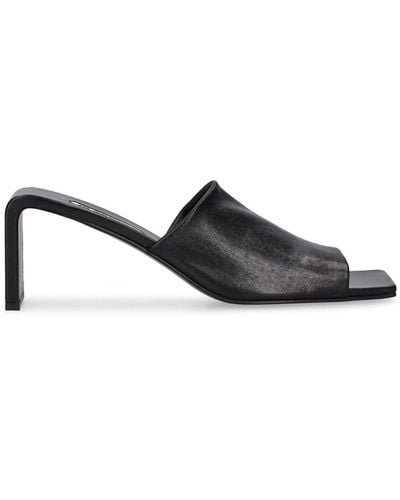 Jil Sander 65mm Leather Sandal Mules - Black