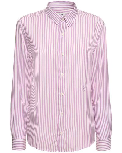 Sporty & Rich Src Striped Tencel Shirt - Pink