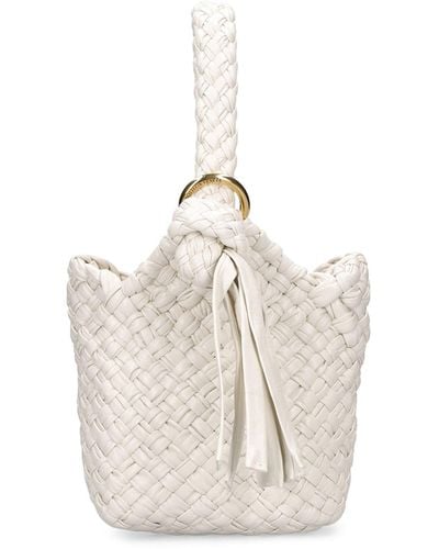 Bottega Veneta Piero Leather Bucket Bag - White
