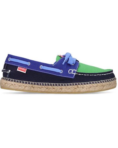 KENZO Scarpe da barca marine in cotone 20mm - Blu