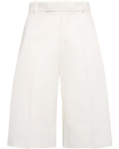 Alexander McQueen Baggy Cotton Shorts - White