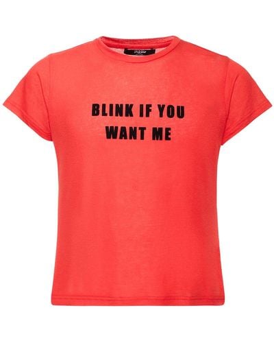 Jaded London Blink If You Want Me Viscose T-shirt - Pink