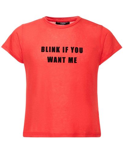 Jaded London Blink If You Want Me ビスコースtシャツ - ピンク