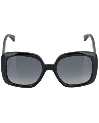 Gucci Web Squared Acetate Sunglasses - Black