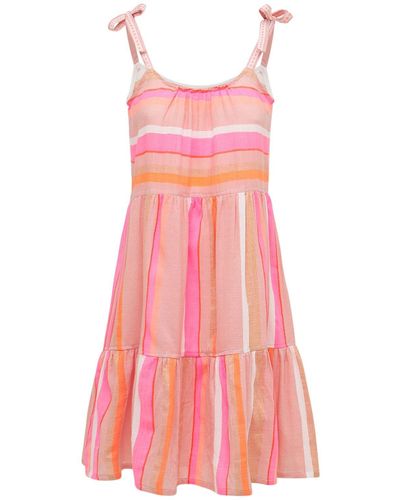lemlem Jikirrti Cascade Cotton Blend Midi Dress - Pink