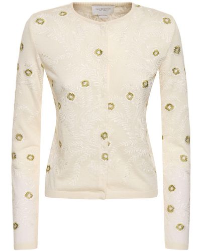 Giambattista Valli Cashmere & Silk Knit Cardigan - Natural