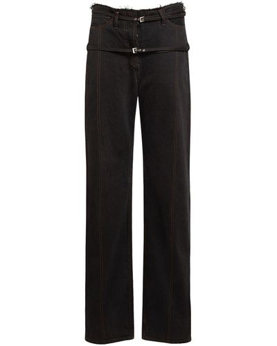 Jacquemus Jeans anchos de denim - Negro