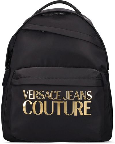 Versace Rucksack Mit Logodruck "icon" - Schwarz