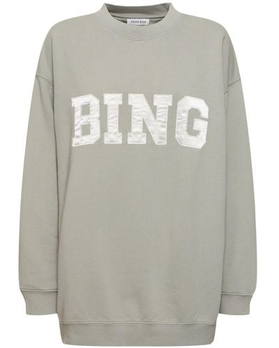 Anine Bing Sweatshirt Aus Baumwolle "tyler Bing" - Grau