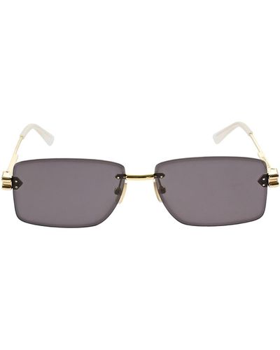 Bottega Veneta Eckige Sonnenbrille Aus Metall - Mehrfarbig