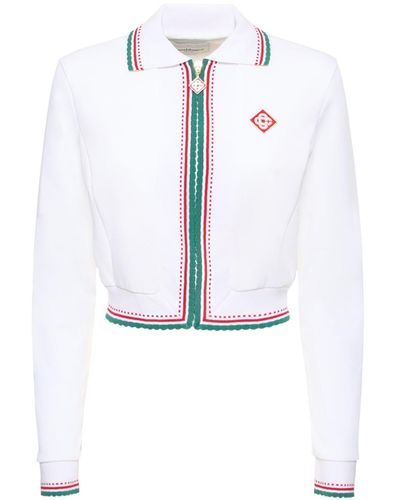 Casablanca Monogram-Jacquard Zip-Up Jacket