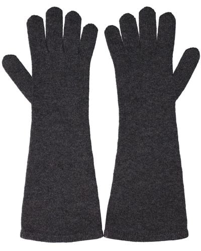 Max Mara Jock Cashmere Gloves - Black
