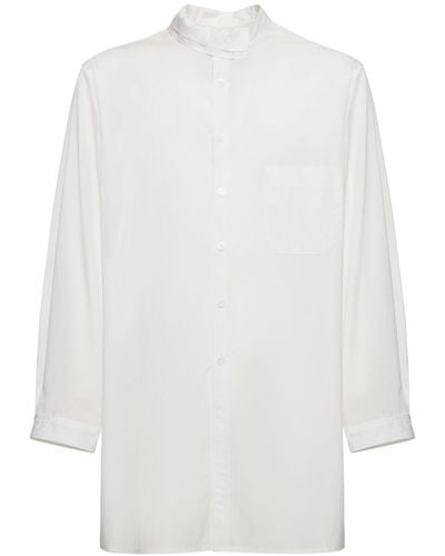 Yohji Yamamoto Baumwollhemd "y-asm" - Weiß