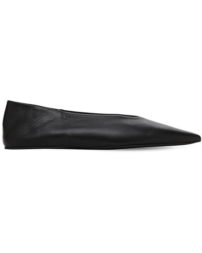 Jil Sander 10mm Leather Ballerinas - Black