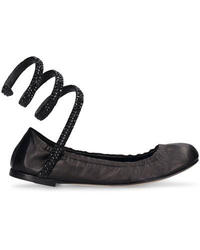 Rene Caovilla Ballerine in pelle 10mm - Nero