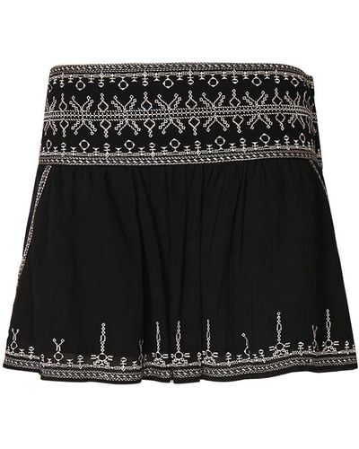 Isabel Marant Picadilia Cotton Mini Skirt - Black