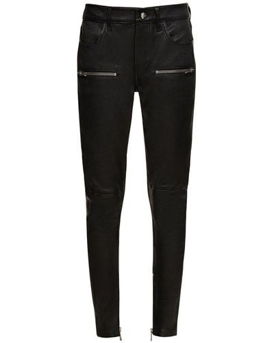 Anine Bing Remy Leather Pants - Black