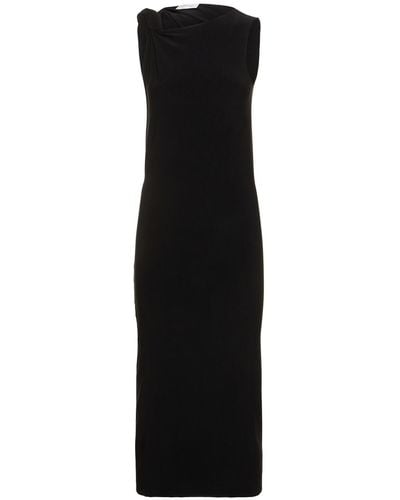 Sportmax Nuble Sleeveless Jersey Midi Dress - Black