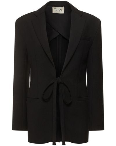 TOVE Ade Tailored Cotton Blend Jacket - Black