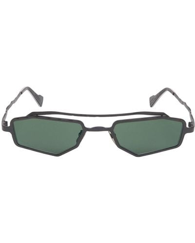 Kuboraum Z23 Squared Metal Sunglasses - Green