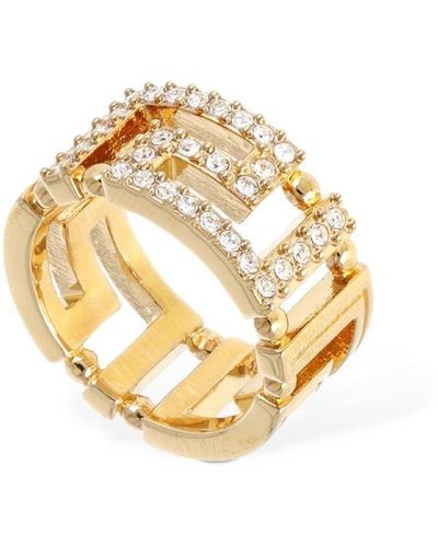 Versace Ring Mit Greca-motiv - Mettallic