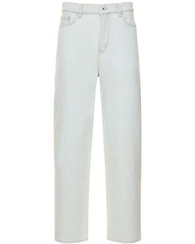 KENZO Jeans in denim di cotone stone bleached - Bianco